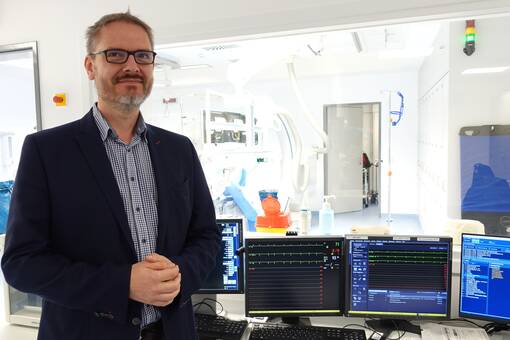 Professor Dr. Philipp Diehl im Herzkatheterlabor des Ortenau Klinikums Offenburg-Kehl.
