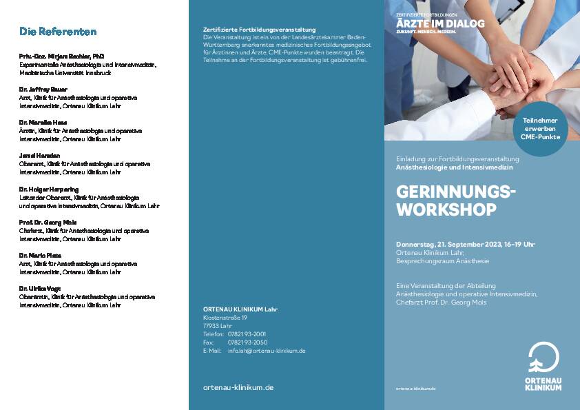Einladung: Gerinnungsworkshop