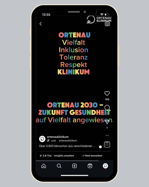 Motive aus der Social-Media-Kampagne „Ortenau Klinikum braucht Vielfalt“.
