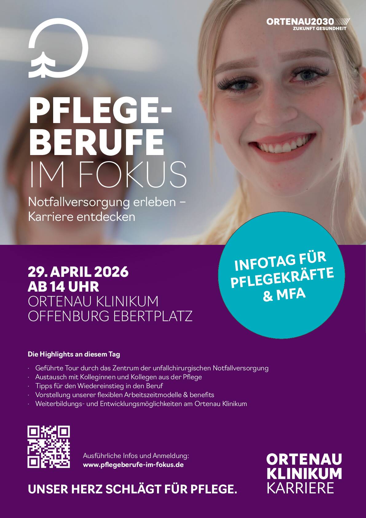 Plakat: Pflege im Fokus