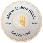 Abbildung: Gold Zertifikat "Aktion Saubere Hände"