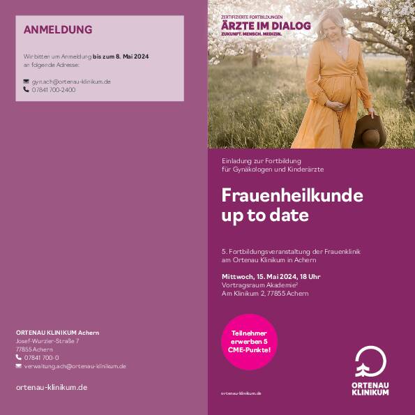 Einladung Frauenheilkunde Achern Mai 2024