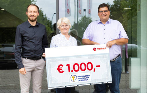 Förderverein Kinderklinik Ortenau e.V. erhält 1.000 Euro