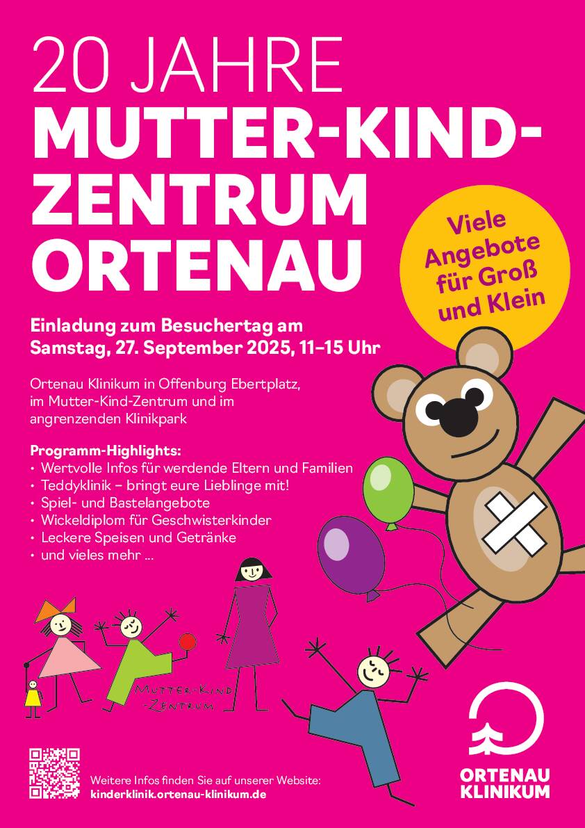 Plakat: Besuchertag - 20 JAHRE MUTTER-KINDZENTRUM ORTENAU