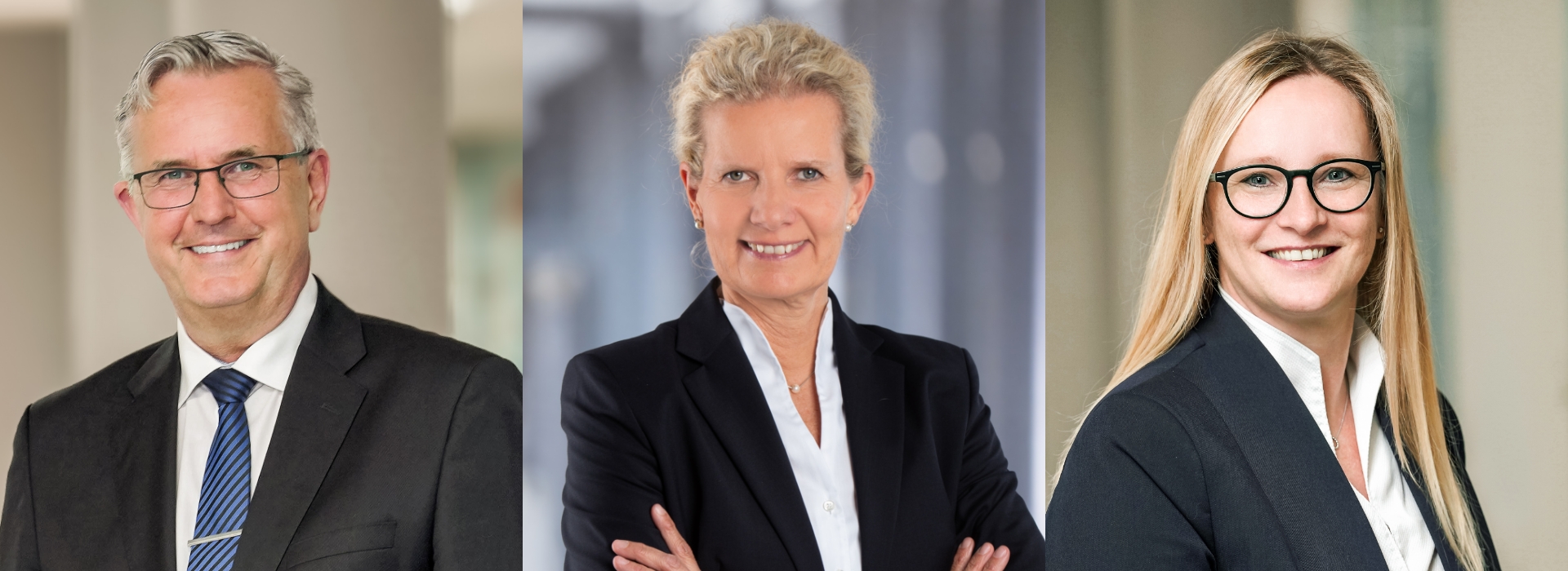 „Unser Klinikverbund ist international, wir haben tolle Menschen mit Migrationshintergrund im Team unserer OK-Familie. Ohne sie wären wir nicht leistungsfähig.“, v. l. n. r.: Medizinischer Vorstand Dr. Peter Kraemer, Vorstandsvorsitzende Claudia Bauer-Rabe, Pflegerische Vorständin Kathleen Messer